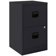 BigBuy Komoda Bisley Zloženka za shranjevanje z možnostjo ponovnega polnjenja Antracit Kovina Jeklo 67 x 41 x 40 cm
