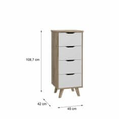BigBuy Komoda Vankka hrast 45 x 42 x 108 cm 45 x 108,7 x 42 cm