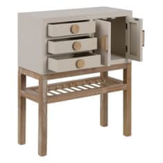 BigBuy Predsobna miza s predali MIZUCHI 63 x 26 x 78 cm Les Taupe DMF