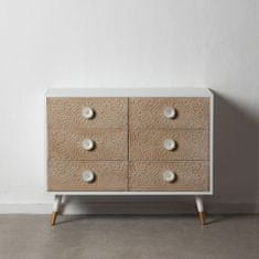 BigBuy Komoda KLEE Natural Pine White 100 x 40 x 80 cm
