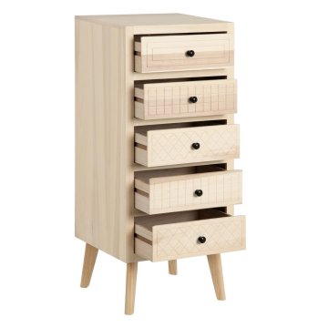 BigBuy Komoda MARIE 42 x 40,2 x 100 cm Naravni les DMF
