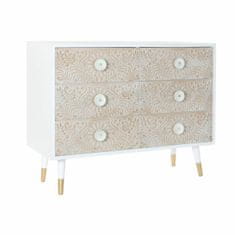 BigBuy Komoda DKD Home Decor 100 x 42 x 80 cm jelka bela plastika svetlo rjava Mandala indijski človek