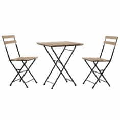 DKD Home Decor Garnitura mize s stoli DKD Home Decor 60 x 60 x 74 cm (3 kosi)