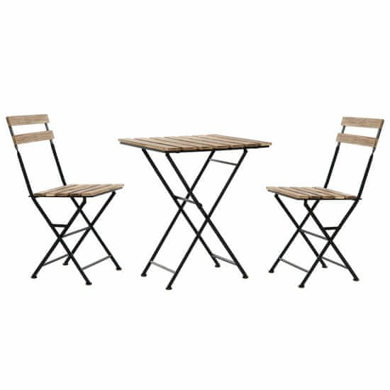 DKD Home Decor Garnitura mize s stoli DKD Home Decor 60 x 60 x 74 cm (3 kosi)