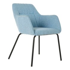 DKD Home Decor Stol DKD Home Decor Črna Večbarvna Nebo modra 58 x 59 x 76 cm