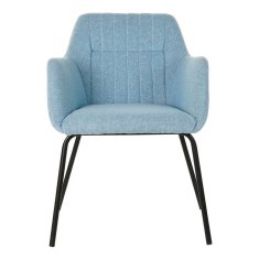 DKD Home Decor Stol DKD Home Decor Črna Večbarvna Nebo modra 58 x 59 x 76 cm