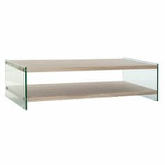DKD Home Decor Sredinska mizica DKD Home Decor Večbarvna Transparentna Naravni les Kristal MDF Les 130 x 65 x 35,5 cm