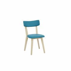 DKD Home Decor Jedilni stol DKD Home Decor 51 x 46 x 76 cm Naravna modra kovina Poliuretan