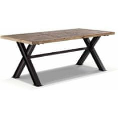 DKD Home Decor Jedilna miza DKD Home Decor Kovina železo recikliran les 200 x 100 x 78 cm