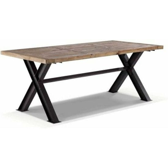 DKD Home Decor Jedilna miza DKD Home Decor Kovina železo recikliran les 200 x 100 x 78 cm