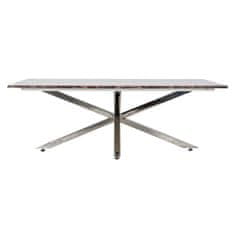 DKD Home Decor Sredinska miza DKD Home Decor Srebrni marmor Jeklo Plastika 130 x 80 x 45 cm