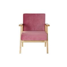 DKD Home Decor Fotelj DKD Home Decor Roza poliester MDF les (61 x 63 x 77 cm)