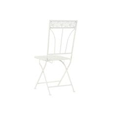 DKD Home Decor Vrtni stol DKD Home Decor Bela kovina 40 x 48 x 93 cm
