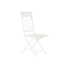 DKD Home Decor Vrtni stol DKD Home Decor Bela kovina 40 x 48 x 93 cm