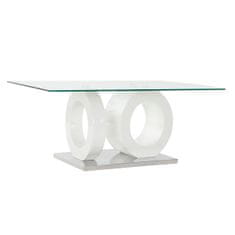 DKD Home Decor Sredinska miza DKD Home Decor Bela Transparent Wood Crystal MDF Wood 110 x 60 x 45 cm