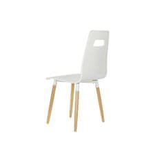 DKD Home Decor Jedilni stol DKD Home Decor 43 x 50 x 88 cm Les Bela Naravna guma Svetlo rjava