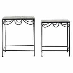 DKD Home Decor Komplet 2 miz DKD Home Decor Črna keramika Ironwork 48 x 30 x 58 cm (2 enoti) 