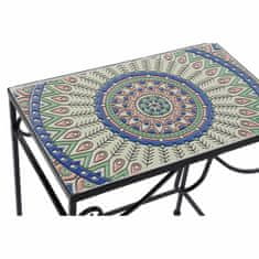 DKD Home Decor Komplet 2 miz DKD Home Decor Črna keramika Ironwork 48 x 30 x 58 cm (2 enoti) 