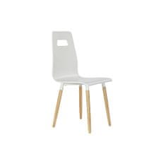 DKD Home Decor Jedilni stol DKD Home Decor 43 x 50 x 88 cm Les Bela Naravna guma Svetlo rjava