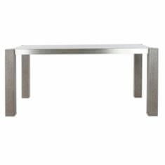 DKD Home Decor Jedilna miza DKD Home Decor Crystal Grey Aluminium Oak Tempered Glass (162 x 92 x 74 cm)