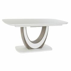 DKD Home Decor Jedilna miza DKD Home Decor Bela Rjava Les Kristal MDF Les 160 x 90 x 76 cm