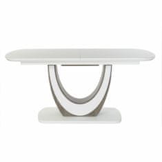 DKD Home Decor Jedilna miza DKD Home Decor Bela Rjava Les Kristal MDF Les 160 x 90 x 76 cm