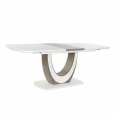 DKD Home Decor Jedilna miza DKD Home Decor Bela Rjava Les Kristal MDF Les 160 x 90 x 76 cm