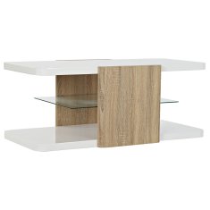 DKD Home Decor Stranska mizica DKD Home Decor Bela rjava Kristal MDF Les 110 x 60 x 45 cm