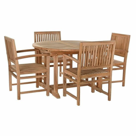 DKD Home Decor Garnitura mize s 4 stoli DKD Home Decor 75 cm 120 x 120 x 75 cm