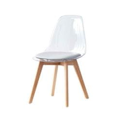 DKD Home Decor Jedilni stol DKD Home Decor Sivi les Polikarbonat (54 x 47 x 81 cm)