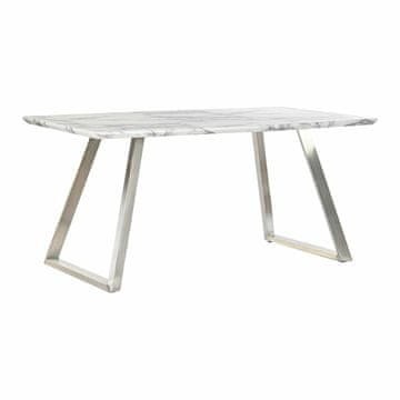 DKD Home Decor Jedilna miza DKD Home Decor Steel White 160 x 90 x 76 cm MDF Wood