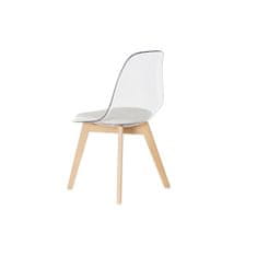 DKD Home Decor Jedilni stol DKD Home Decor Bela Transparentna Naravna 54 x 47 x 81 cm