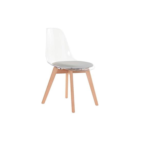 DKD Home Decor Jedilni stol DKD Home Decor Sivi les Polikarbonat (54 x 47 x 81 cm)