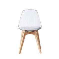 DKD Home Decor Jedilni stol DKD Home Decor Sivi les Polikarbonat (54 x 47 x 81 cm)