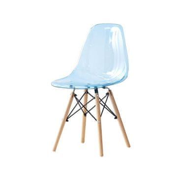 DKD Home Decor Jedilni stol DKD Home Decor Natural Blue PVC breza (50 x 46 x 83,5 cm)