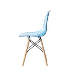 DKD Home Decor Jedilni stol DKD Home Decor Natural Blue PVC breza (50 x 46 x 83,5 cm)