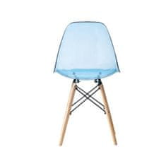 DKD Home Decor Jedilni stol DKD Home Decor Natural Blue PVC breza (50 x 46 x 83,5 cm)