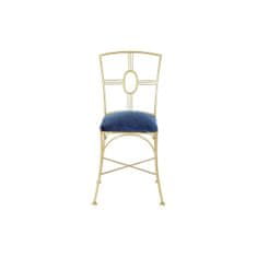 DKD Home Decor Jedilni stol DKD Home Decor Blue Golden 45 x 42 x 88,5 cm