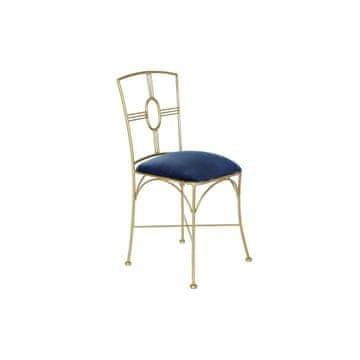 DKD Home Decor Jedilni stol DKD Home Decor Blue Golden 45 x 42 x 88,5 cm