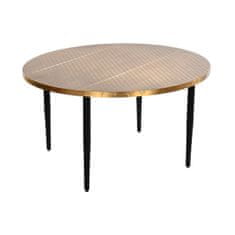 DKD Home Decor Sredinska mizica DKD Home Decor Glamour Black Golden Wood Metal 85 x 85 x 45 cm