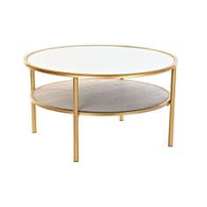 DKD Home Decor Sredinska miza DKD Home Decor Glamour Golden Metal Mirror 87 x 87 x 48 cm