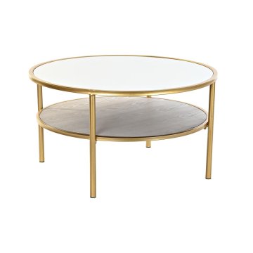 DKD Home Decor Sredinska miza DKD Home Decor Glamour Golden Metal Mirror 87 x 87 x 48 cm