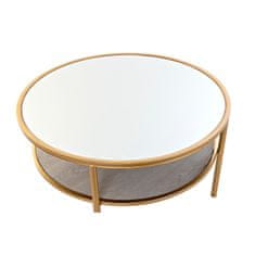 DKD Home Decor Sredinska miza DKD Home Decor Glamour Golden Metal Mirror 87 x 87 x 48 cm