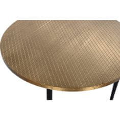 DKD Home Decor Sredinska mizica DKD Home Decor Glamour Black Golden Wood Metal 85 x 85 x 45 cm