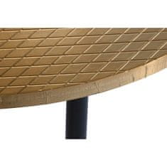 DKD Home Decor Sredinska mizica DKD Home Decor Glamour Black Golden Wood Metal 85 x 85 x 45 cm