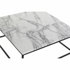 DKD Home Decor Sredinska miza DKD Home Decor Bela črna kovina MDF les 80 x 80 x 34 cm