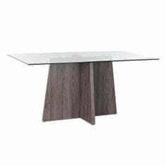 DKD Home Decor Jedilna miza DKD Home Decor Crystal Grey Metal Transparent 160 x 90 x 75 cm 30 x 40 cm MDF Wood
