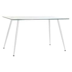 DKD Home Decor Jedilna miza DKD Home Decor Crystal Metal White (135 x 75 x 75 cm)