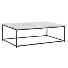 DKD Home Decor Sredinska miza DKD Home Decor Bela črna kovina MDF les 110 x 60 x 34 cm