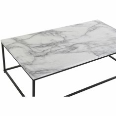 DKD Home Decor Sredinska miza DKD Home Decor Bela črna kovina MDF les 110 x 60 x 34 cm